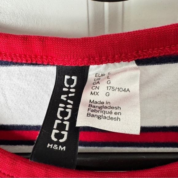 H&M Retro Striped Ringer Tee - Picture 3 of 5